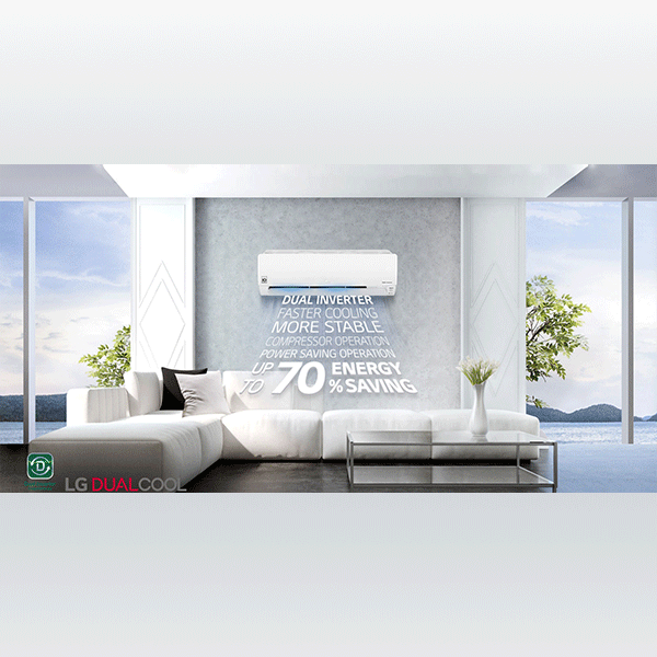 LG Dual Inverter Wall Split 24000 Btu/hr Inverter Air Conditioner