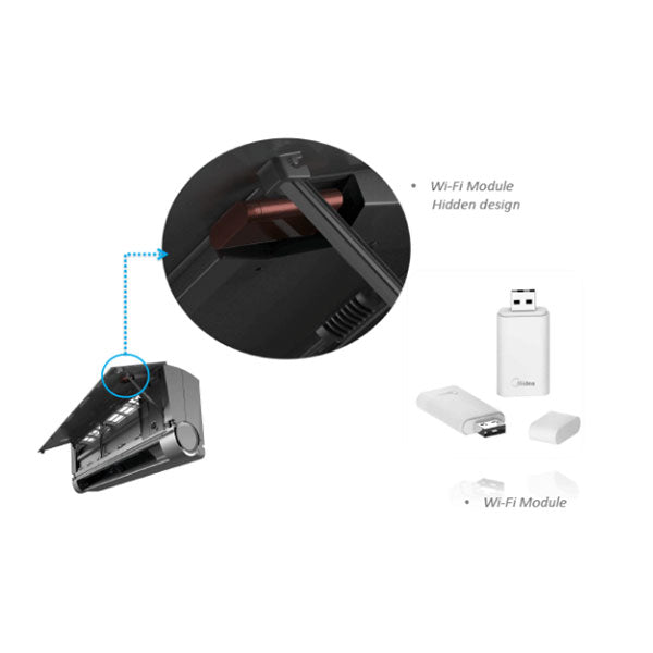 Midea Vertu Plus Mirror Wall Split 12000 Btu/hr Inverter Air Conditioner